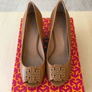 Tory Burch Open Toe Wedges